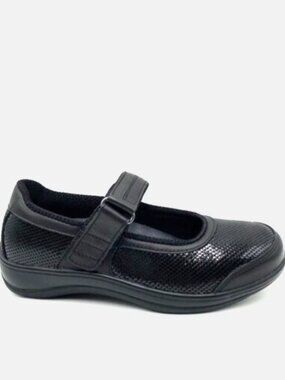 Orthofeet Oakridge Women's Black Leather Mary Jane Size 8B